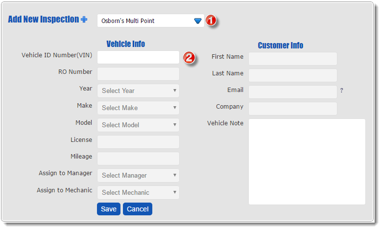 Starting An Inspection And Assigning It To A Technician non Integrated 